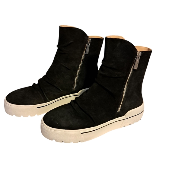 Black Suede J Slides NYC Nila Women's Boots - Picture 4 of 5